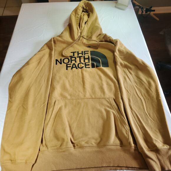 The North Face Hoodie -Cream-Yellow Mens XL - Picture 1 of 3